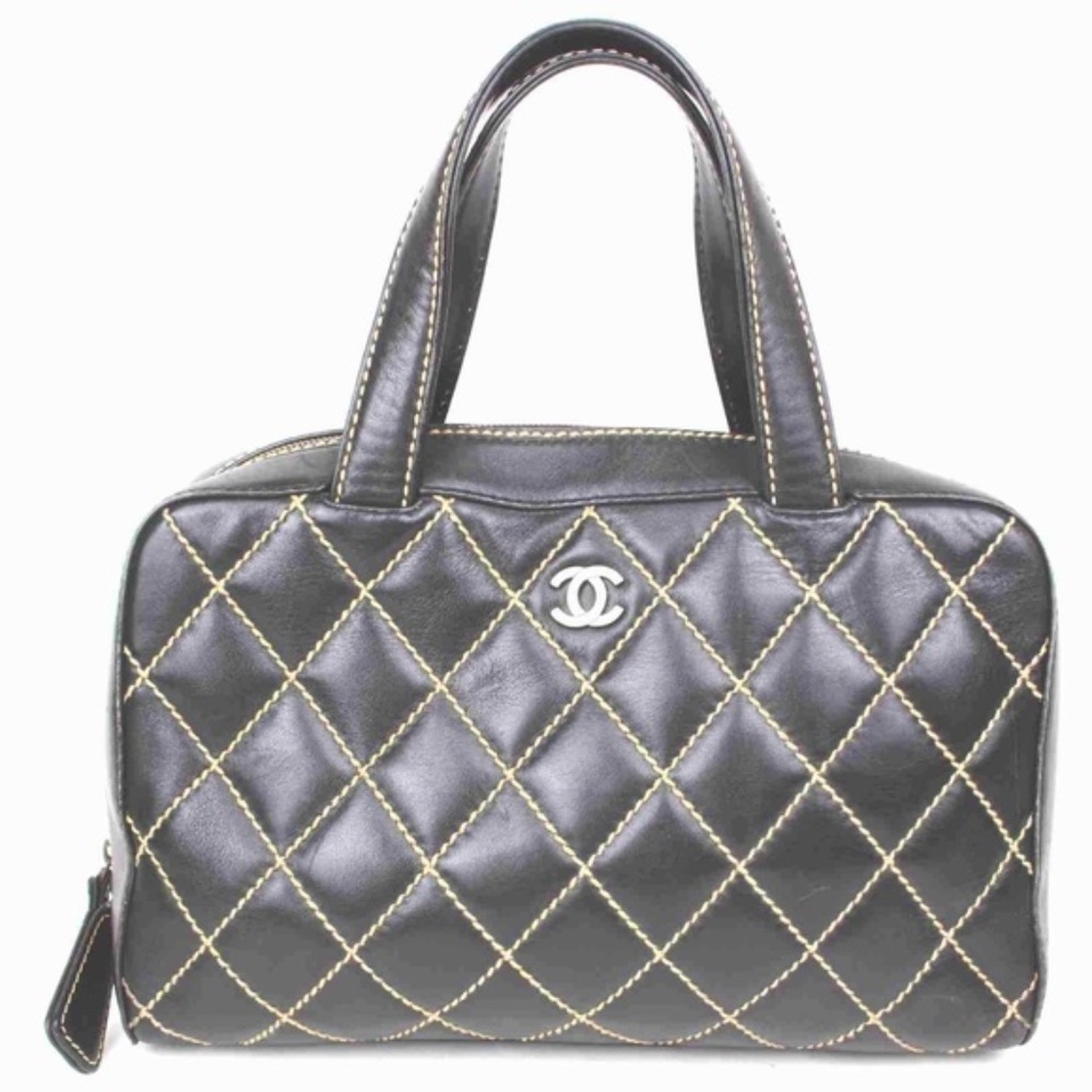 Chanel Wild Stich Black Leather bag